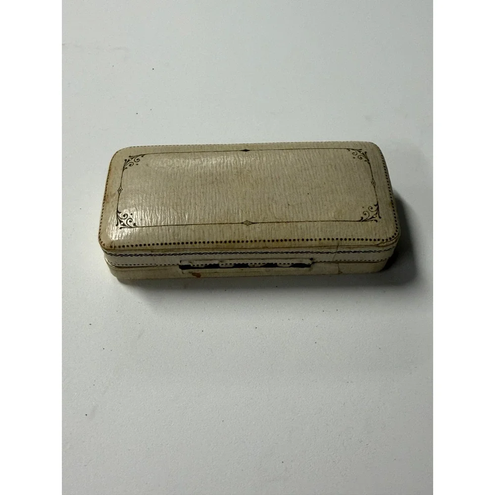 Vintage OM Nelson & Son Madison WI Antique Jewelry Box